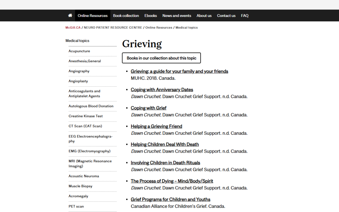 Grieving: A guide for your family and your friends